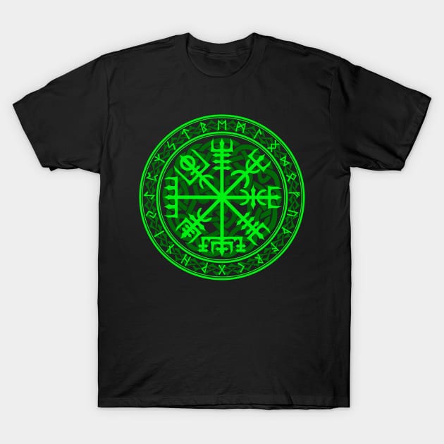 Vegvisir in Green T-Shirt by RavenWake